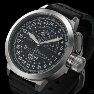Russian 24 hour watch, Shchuka-B Submarine 51 mm (leather)